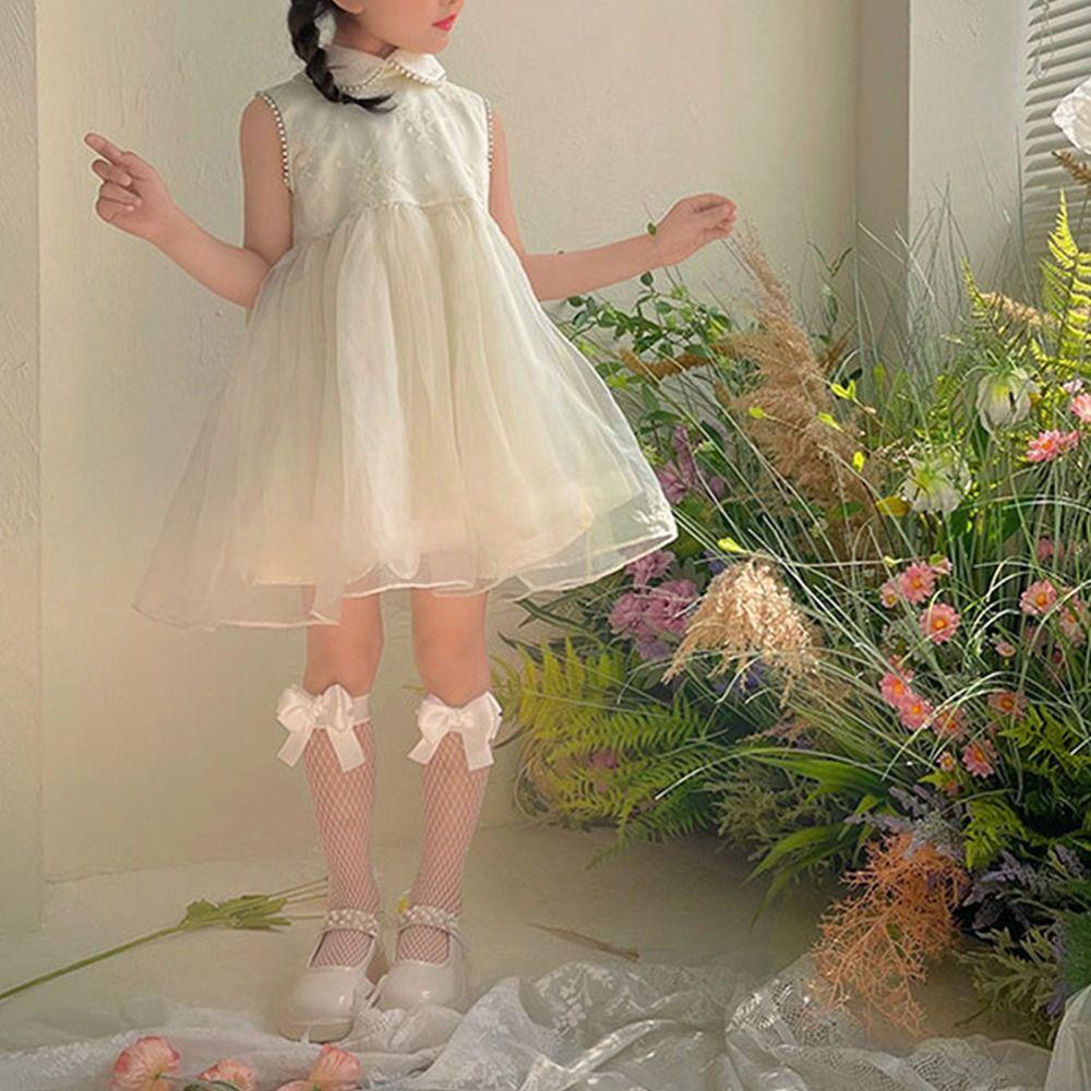 ANEMONE Vớ Cao Ngang Bắp Chân Thoáng Khí Đính Nơ Phong Cách Lolita Dễ Thương Cho Nữ