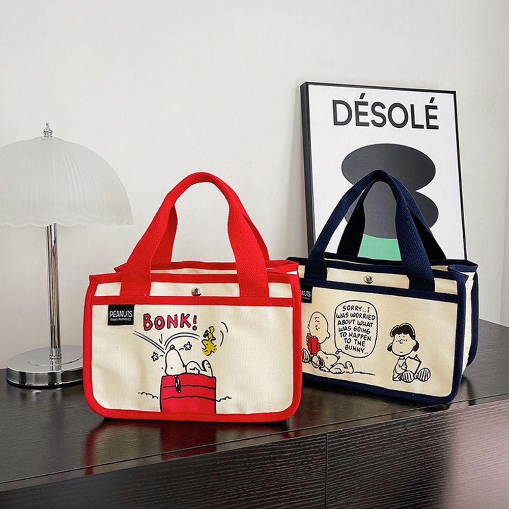 Fallforbeauty Túi Đựng Mỹ Phẩm / Son Môi Cỡ Lớn In Họa Tiết Hoạt Hình Snoopy Dễ Thương Tiện Dụng Mang Theo Du Lịch