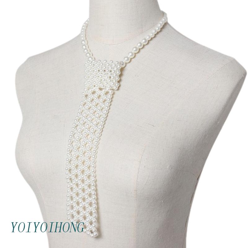 Vòng Cổ Kết Hạt Ngọc Trai Giả Phong Cách Vintage Cho Nữ