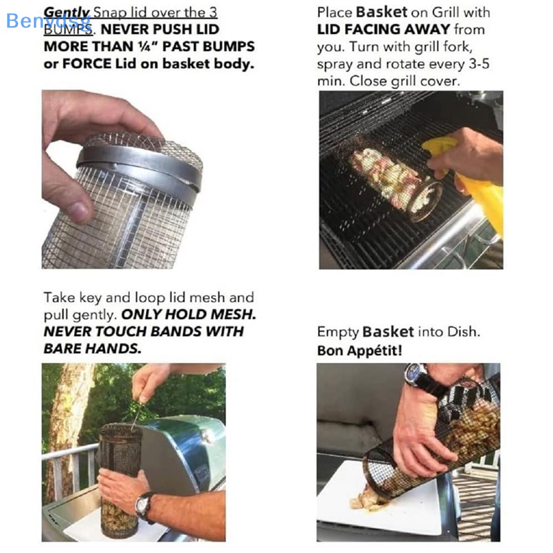 Vỉ Nướng BBQ Hình Tròn Bằng Thép Không Gỉ Tiện Dụng