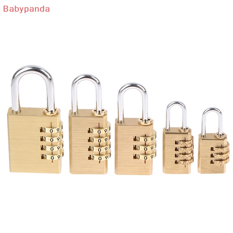 Ổ Khóa Số 3 / 4 Chữ Số Mini Bằng Đồng Thau Tiện Dụng Mang Theo Du Lịch