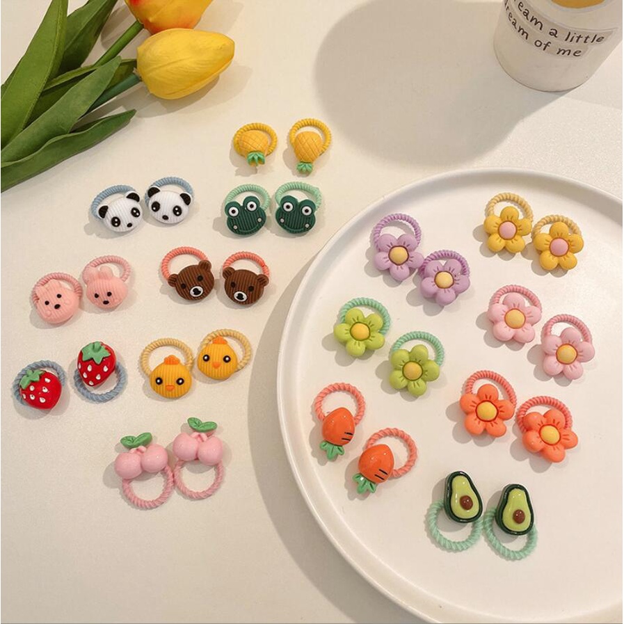 Set 10 / 20 Dây Buộc Tóc Co Giãn Dễ Thương Cho Bé