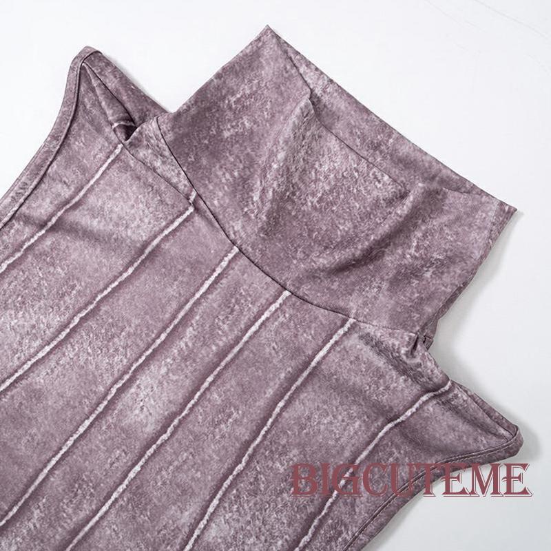 Áo Croptop Sát Nách Cổ Lọ In Họa Tiết Phong Cách Đường Phố Thời Trang Mùa Hè Cho Nữ