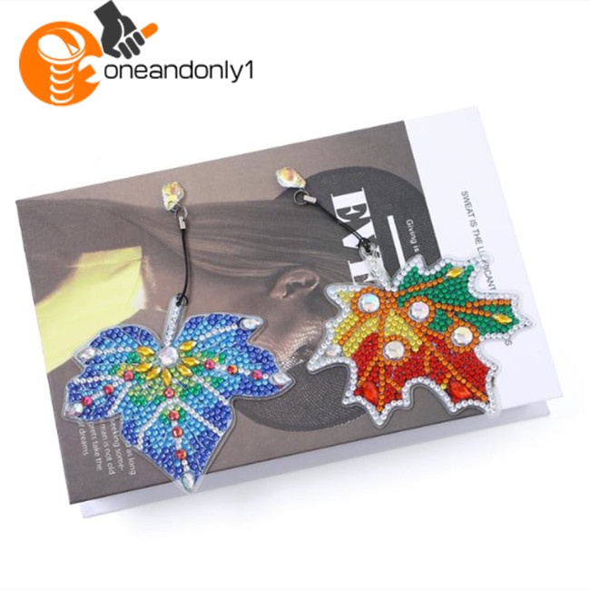 Bộ 6 Thẻ Đánh Dấu Sách Bằng Acrylic Dày Dặn Hình Chiếc Lá Phong Độc Đáo Diy