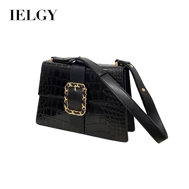 Túi Xách Đeo Vai Họa Tiết Da Cá Sấu Màu Đen / Vàng Sức Chứa Lớn Thời Trang Cao Cấp