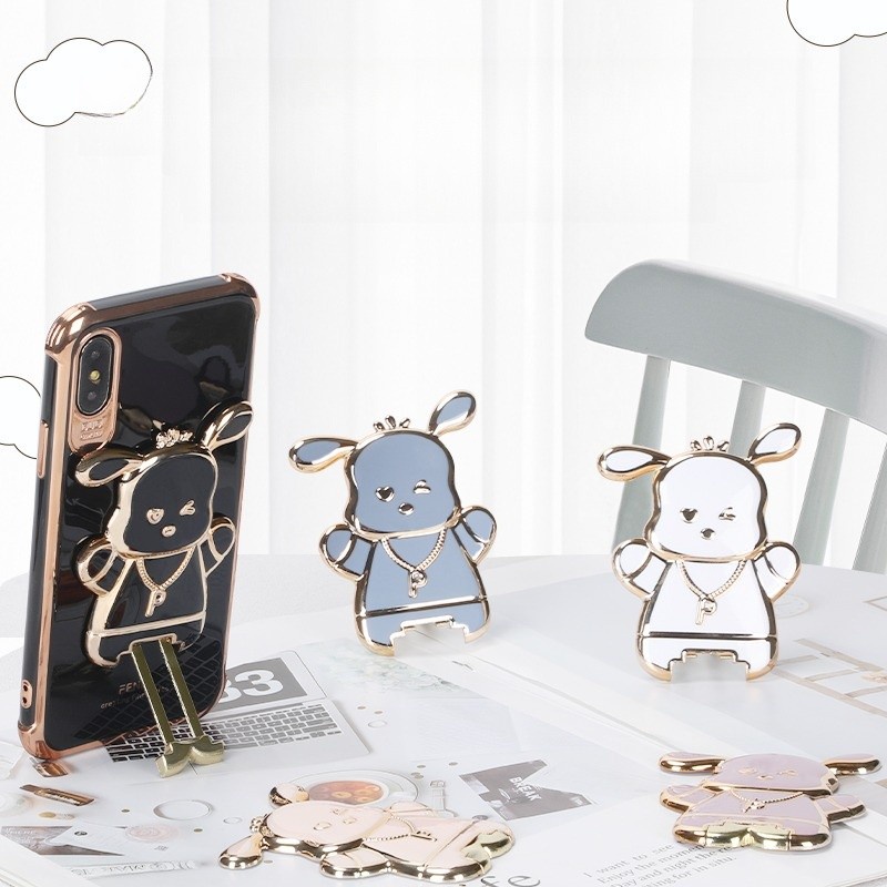 Ốp Điện Thoại Hình Pochacco Hoạt Hình 3D Có Túi Khí Và Dây Đeo Cho iphone