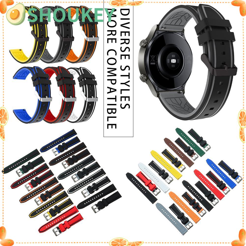 Dây Đeo Thay Thế Bằng Silicone Mềm Cho Đồng Hồ SHOUKEY 20 22 24mm