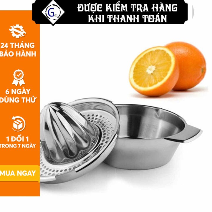 Vắt cam , chanh G01 đa năng tiện dụng , chất liệu inox có 2 quai cầm tay , bền bỉ , an toàn cho sức khỏe người dùng