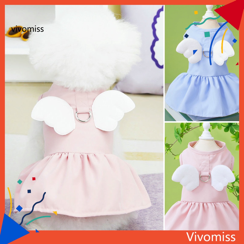 Đầm Sát Nách Cổ Tròn Hình Đôi Cánh Thiên Thần Cho Thú Cưng