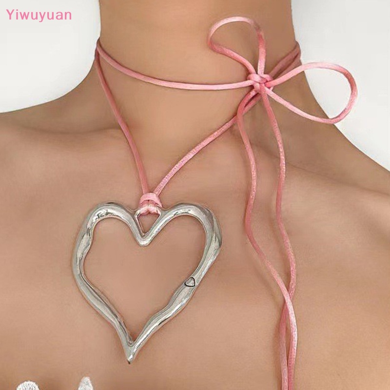 Vòng Cổ Choker Mặt Trái Tim Rỗng Phong Cách Punk Ngọt Ngào Thời Trang Cho Nữ