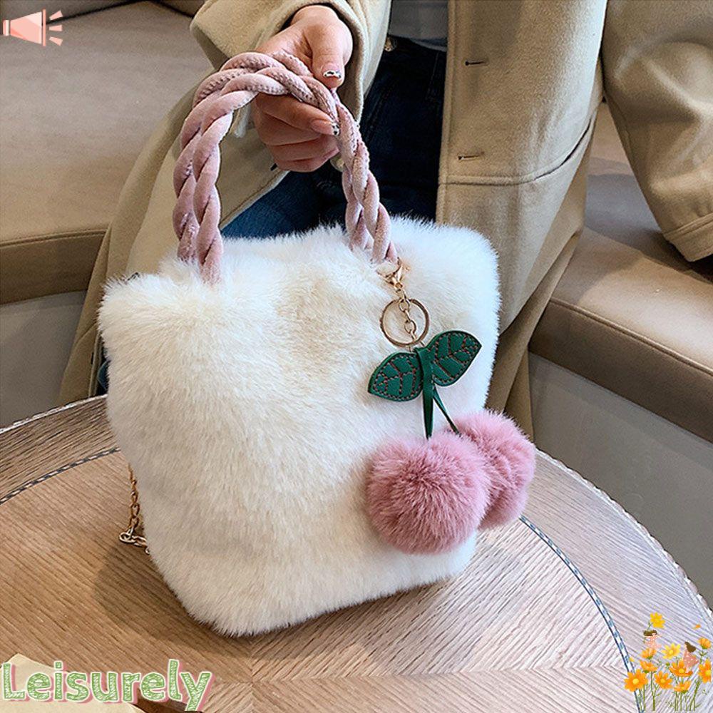 Túi Xách Lông Nhung Dễ Thương Xinh Xắn Hợp Thời Trang