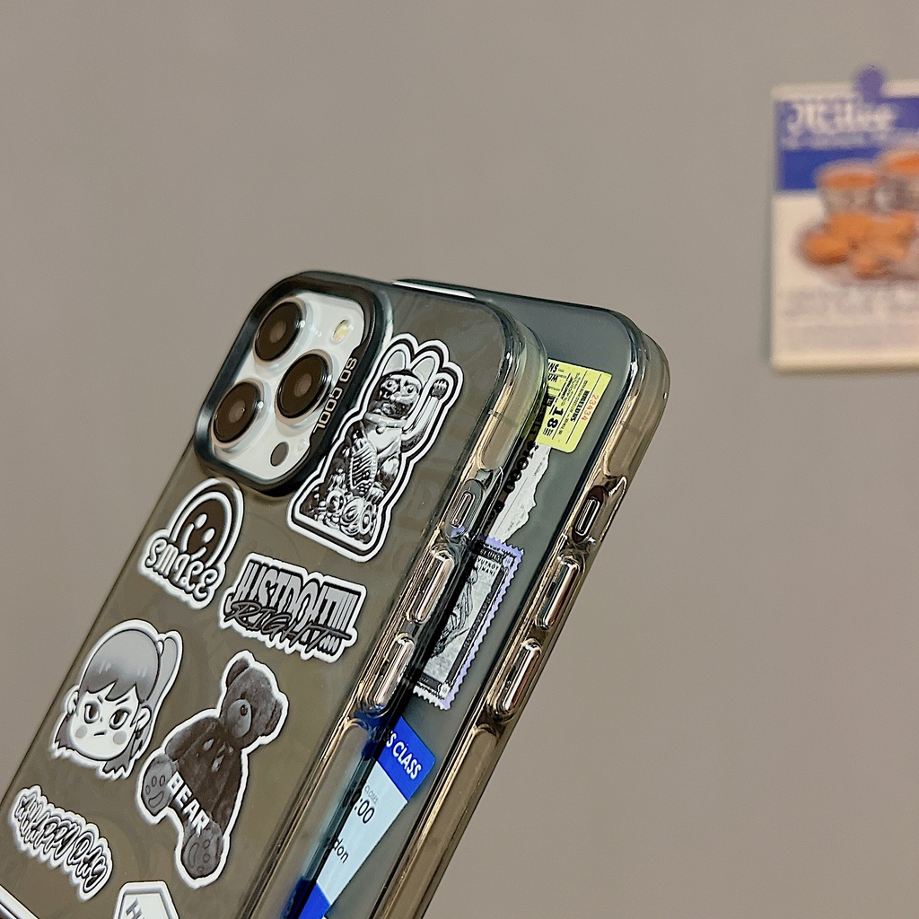 Ốp Điện Thoại tpu Dẻo Trong Suốt Họa Tiết Hoạt Hình Độc Đáo Chống Sốc Cho iPhone 11 13 12 14 PRO MAX