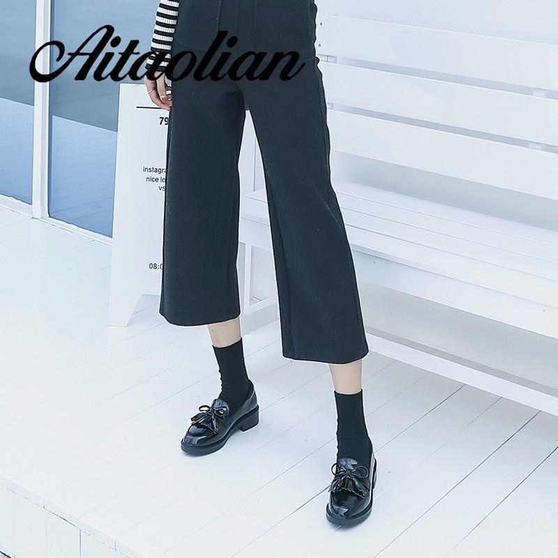 Giày Da Đế Dày Thời Trang Hàn Quốc Dành Cho Nữ