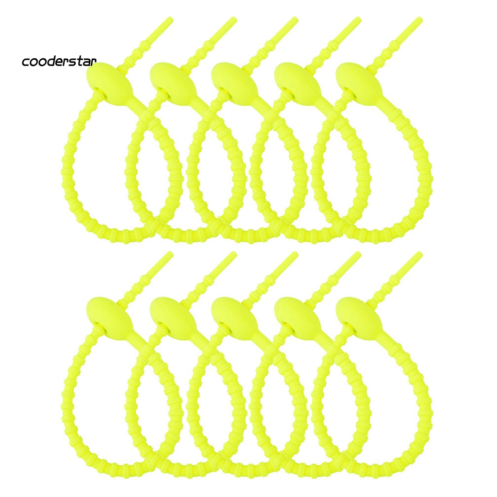 Set 10 Kẹp Silicone Tự Khóa Dây Cáp Chống Đứt Tiện Dụng