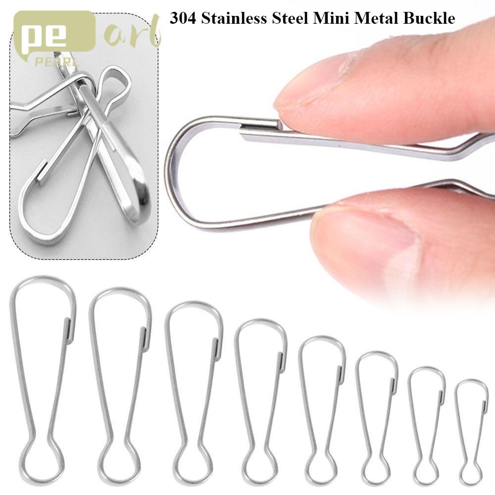 .Set 10 Kẹp Móc Khóa Mini Bằng Thép Không Gỉ 304 DIY Tiện Dụng