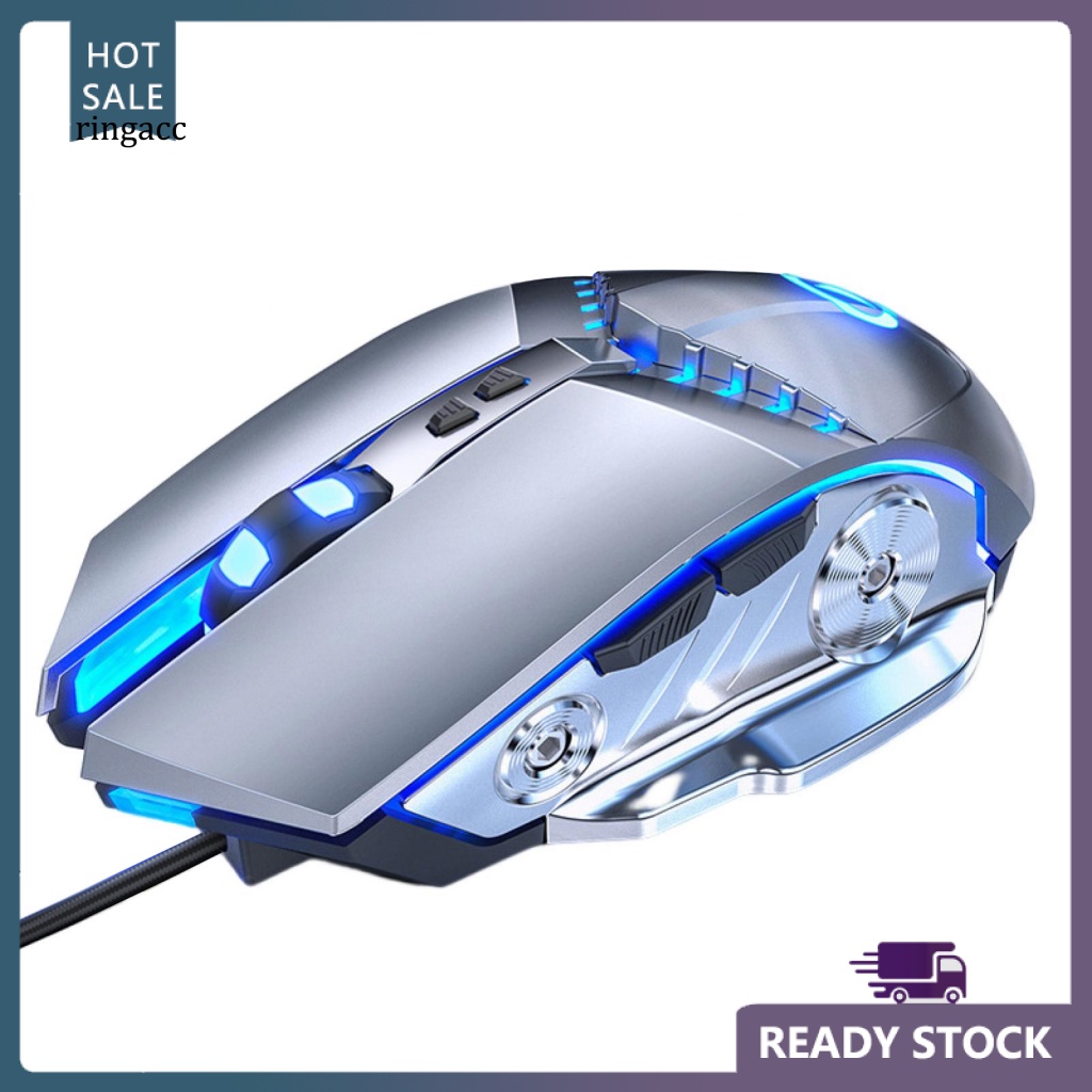 Chuột Dây RGA Chống Trượt Có Đèn Nền 7 Màu Tùy Chỉnh 7 Nút Bấm RGA Dùng Để Chơi Game