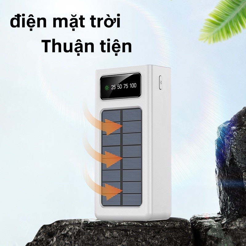 Ngân hàng năng lượng mặt trời 150000mAh tích hợp pin ngoài 4 dây đầu ra USB kép ngân hàng điện dự phòng ngoài trời ngân