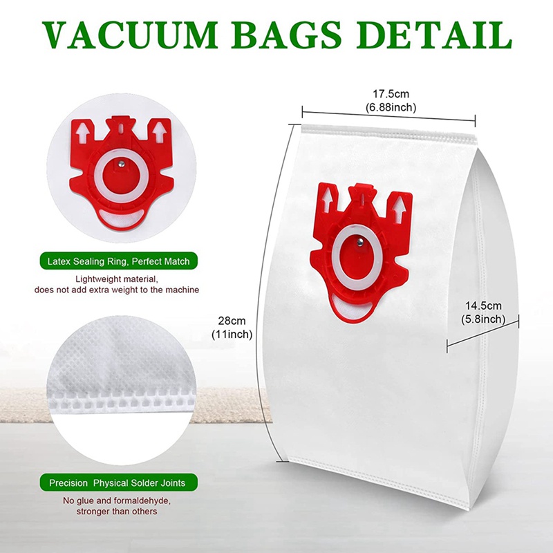 Bộ 20 Túi Lọc Bảo Vệ Động Cơ + 6 Tấm Lọc Không Khí Cho FJM Miele