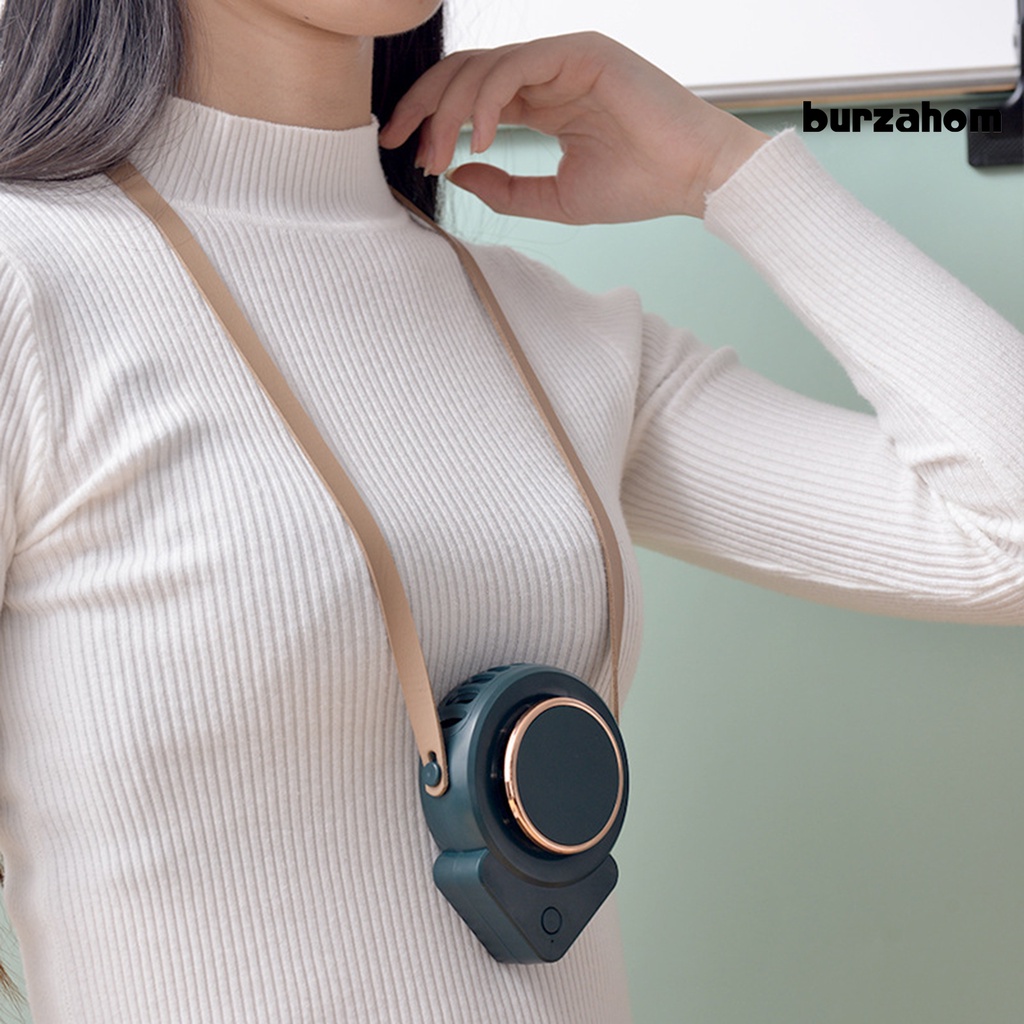 Quạt Mini 3 Tốc Độ Gió Kèm Dây Đeo Cổ Thiết Kế Nhỏ Gọn Tiện Dụng Cho Gia Đình