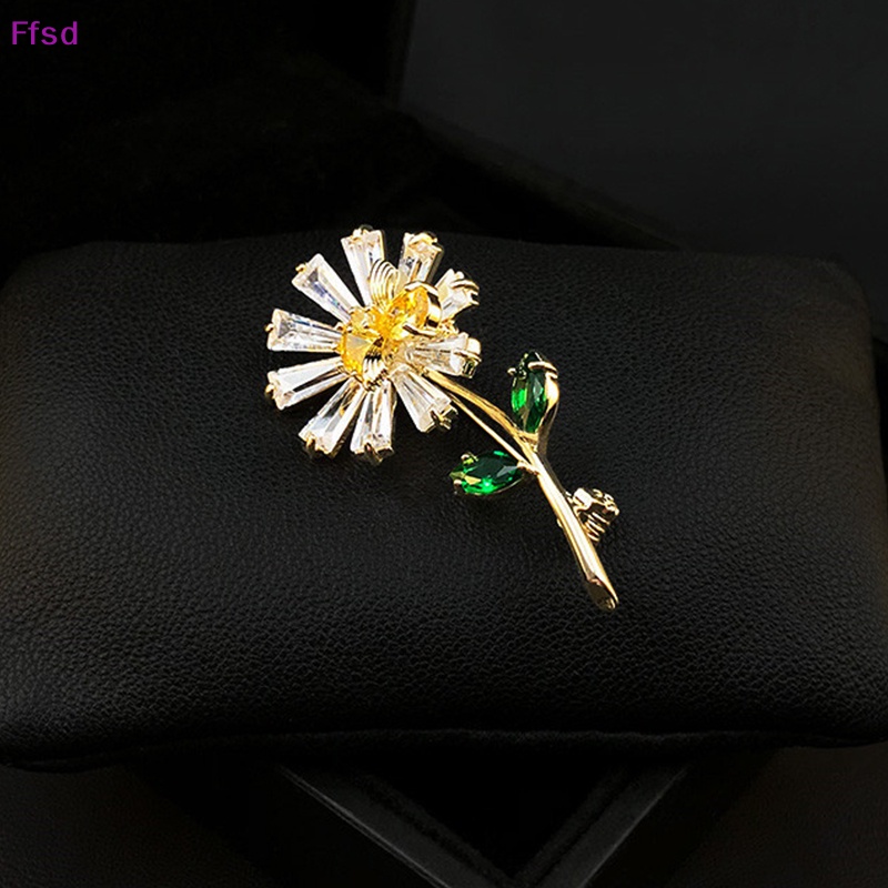 {Ffsd} Ghim Cài Áo Hình Hoa Hướng Dương Đính Đá Zircon Màu Hồng Đơn Giản Thời Trang Cố Định Chống Ánh Sáng Mặt Trời Ngọt Ngào Cho Nữ *