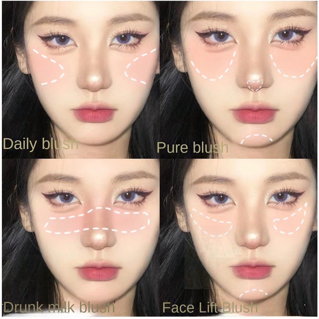 Bảng Phấn Má Hồng 2 Màu Lì Chống Nước Lâu Trôi Hình Gấu Dễ Thương