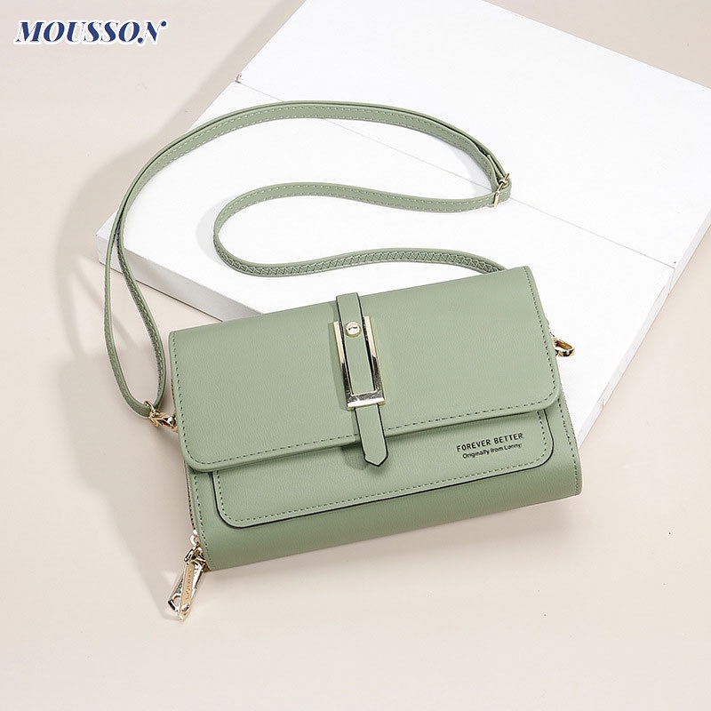 MOUSSON Túi Đeo Chéo Hình Vuông Nhỏ Đa Năng Phong Cách retro Thời Trang Cho Nữ