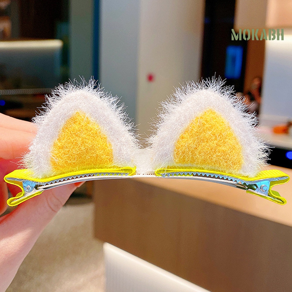 1 Cặp Kẹp Tóc Hình Tai Mèo Nhiều Màu Sắc Quyến Rũ