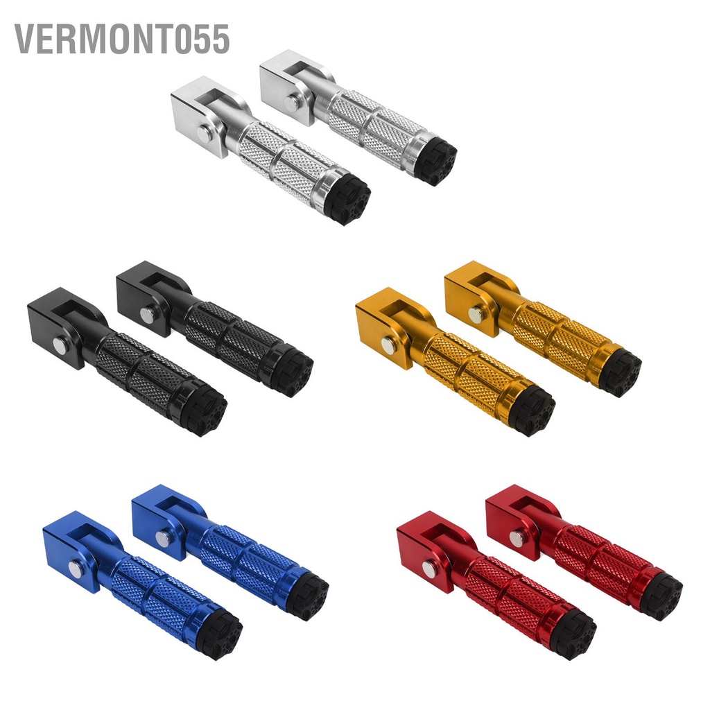 Vermont055 2 Chiếc Xe Máy Có Thể Gập Lại Chân Chốt M8 Chống Trượt Hợp Kim Nhôm Đa Năng Cho Đạp ATV UTV Go Kart