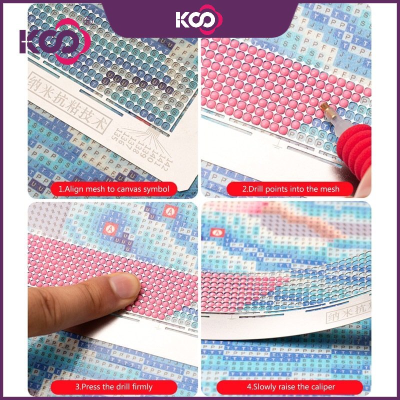 Thước Lưới Tròn 15cm Họa Tiết Chấm Bi Dùng Làm Tranh Đính Đá