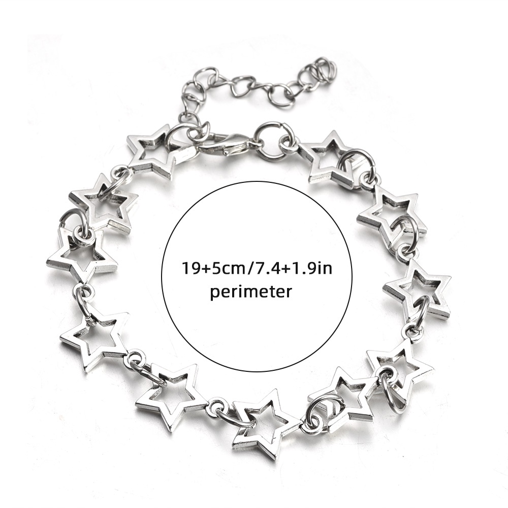 Vòng Tay Hình Ngôi Sao Năm Cánh / Dải Ngân Hà Rỗng / Gothic Thanh Lịch Phong Cách Punk