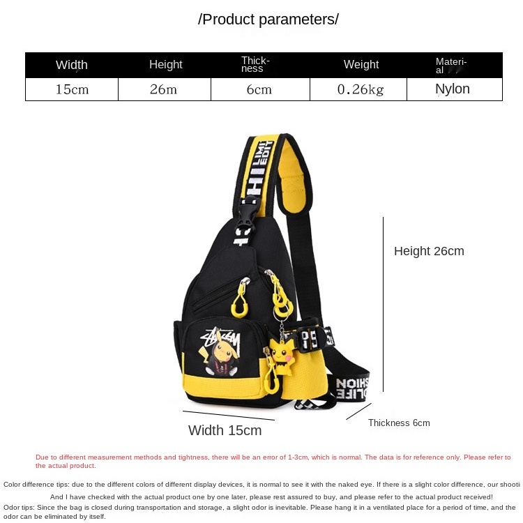 Túi Đeo Chéo Ngực / Đeo Trước Ngực In Hình Pokemon Go Phong Cách Thể Thao Cho Nam Và Nữ