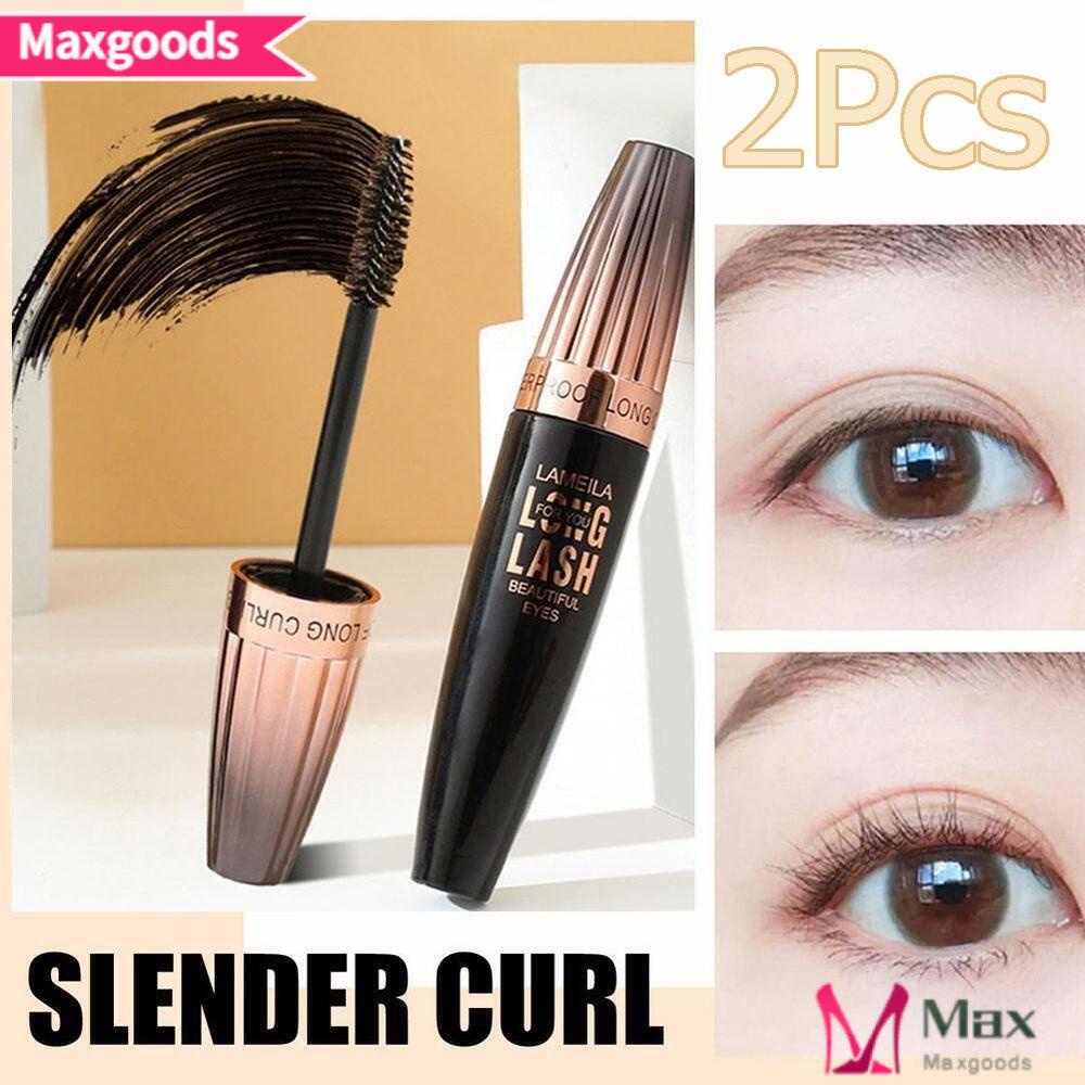 Set 2 Mascara 4D Mềm Mịn Lâu Trôi Không Vón Cục Chuốt Cong Mi