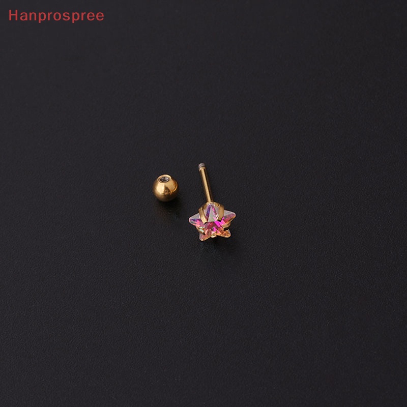 1 Khuyên Tai Xoắn Ốc Đính Đá Zircon Nhiều Màu Cho Nữ
