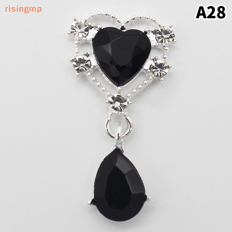 Ghim Cài Áo Bằng Kim Loại Acrylic 42 * 22mm Phối Đá Trang Trí Cho Tiệc Cưới DIY