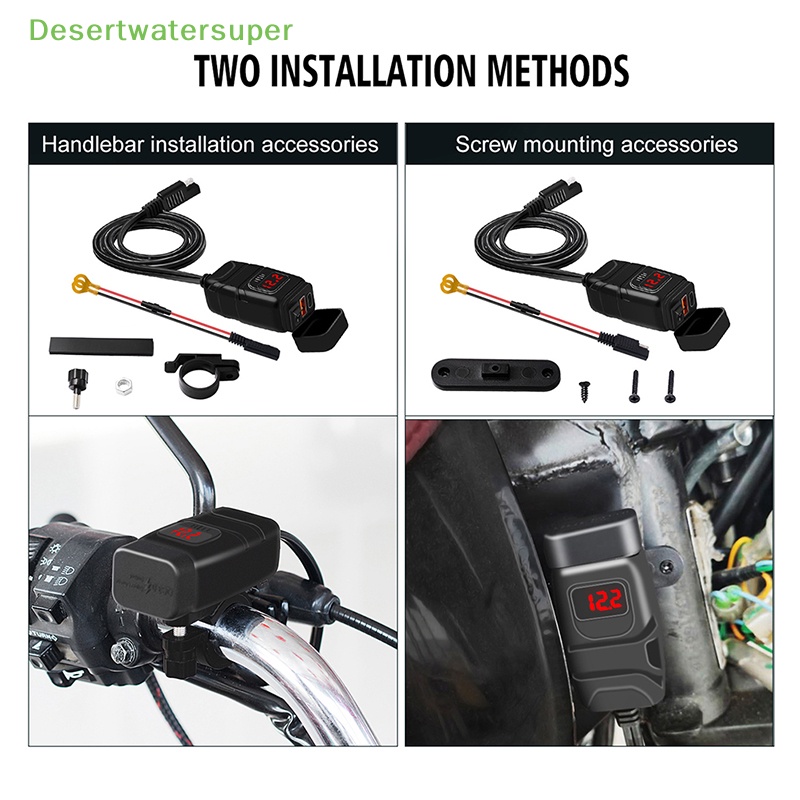 Ổ Cắm Sạc USB 12V Gắn Tay Lái Xe Máy