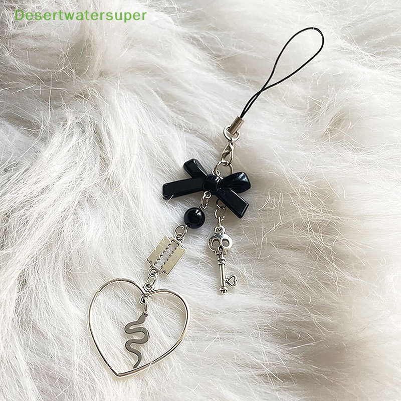 Móc Khóa Điện Thoại Y2K Hình Bướm Phong Cách Gothic