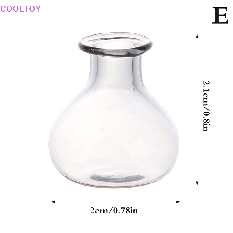 1 Bình Hoa Thủy Tinh Màu Xám Thu Nhỏ 1: 12 Trang Trí Nhà Búp Bê / Tiểu Cảnh