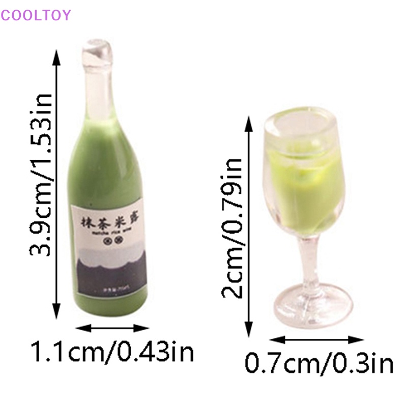 1 Bộ Ly Uống Rượu Mini Tỉ Lệ 1: 12 Dùng Trang Trí Nhà Búp Bê