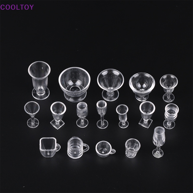 Set 17 Món Chén Đĩa / Cốc / Dĩa / Dĩa / Đồ Ăn Mini Trang Trí Nhà Búp Bê