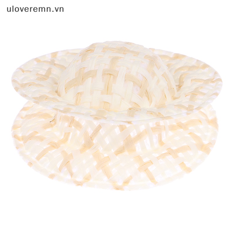 Set 10 Nón Rơm Mini 5cm Trang Trí Nhà Búp Bê