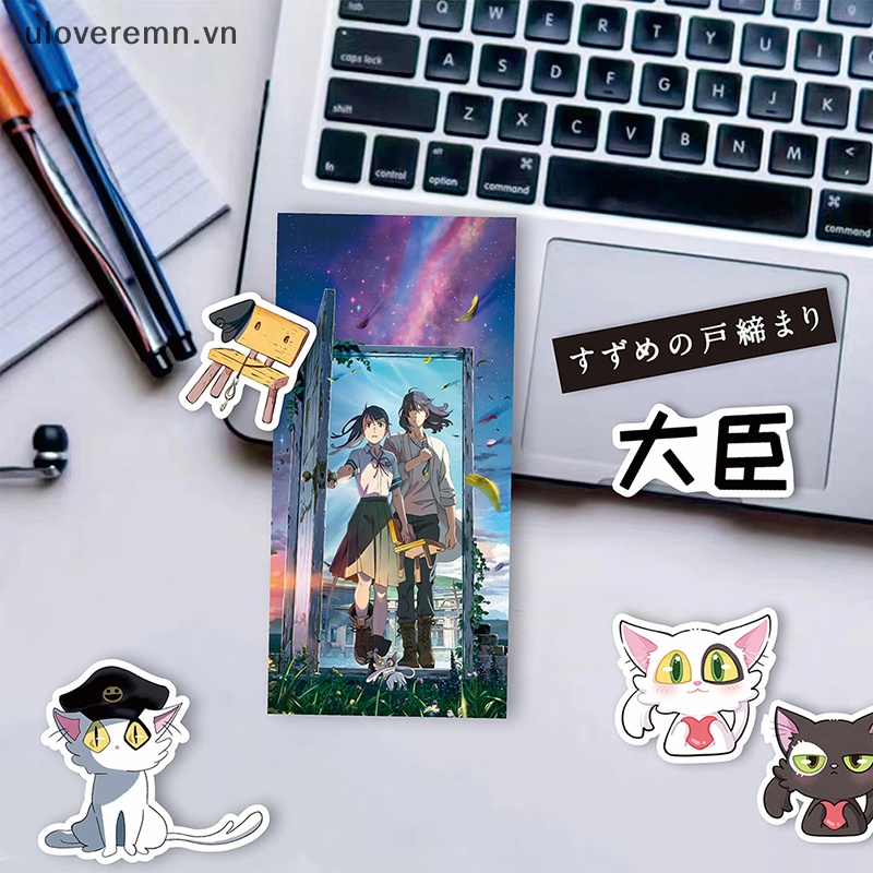 Sticker Dán Tường Trang Trí Hình Chú Mèo Anime Uloveremn Daijin
