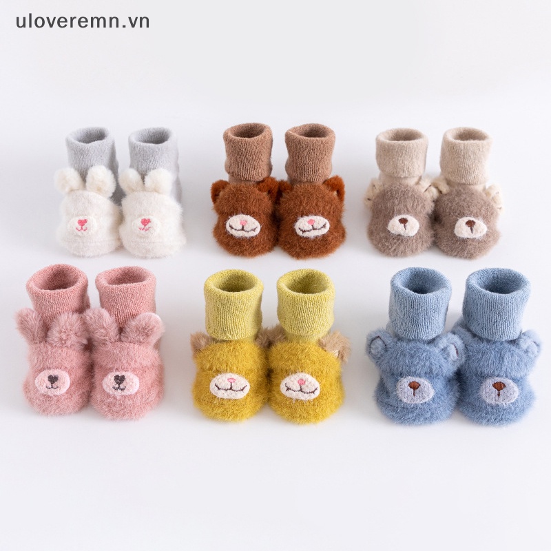 1 Đôi Tất Chống Trượt In Hình Hoạt Hình Xinh Xắn Cho Bé