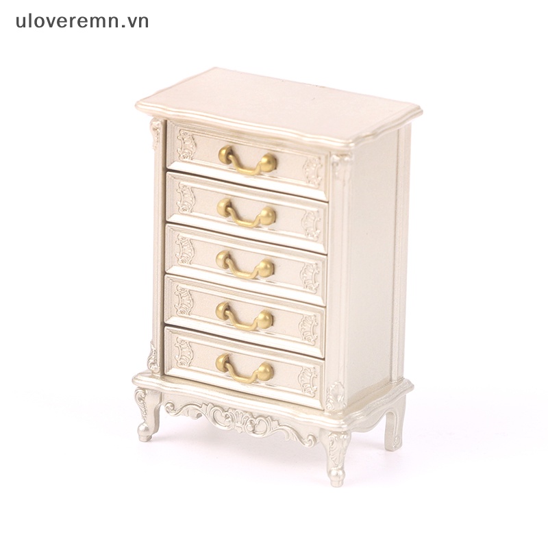 1 Mô Hình Chiếc Tủ Ngăn Kéo Phòng Ngủ Búp Bê Tỷ Lệ 1 / 12