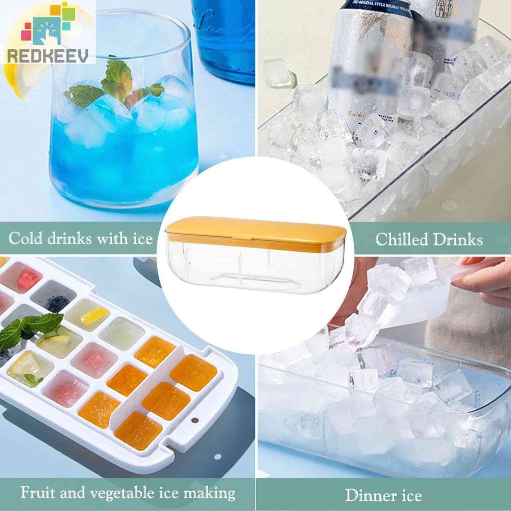 Khay Silicone Làm Đá Viên 24 / 48 Ô Chống Rò Rỉ