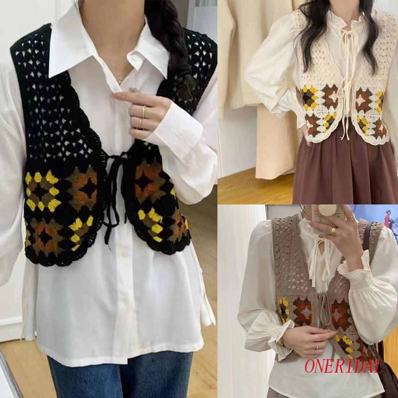 Áo Cardigan Dệt Kim Không Tay Họa Tiết Sọc Caro Thời Trang Dành Cho Nữ