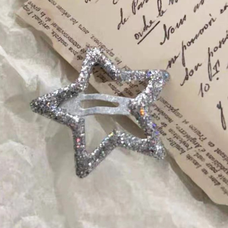 Set 2 Kẹp Tóc Hình Ngôi Sao Lấp Lánh Thời Trang Cho Nữ