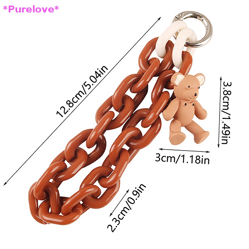 Móc Chìa Khóa Hình Gấu Hoạt Hình Xinh Xắn Mới