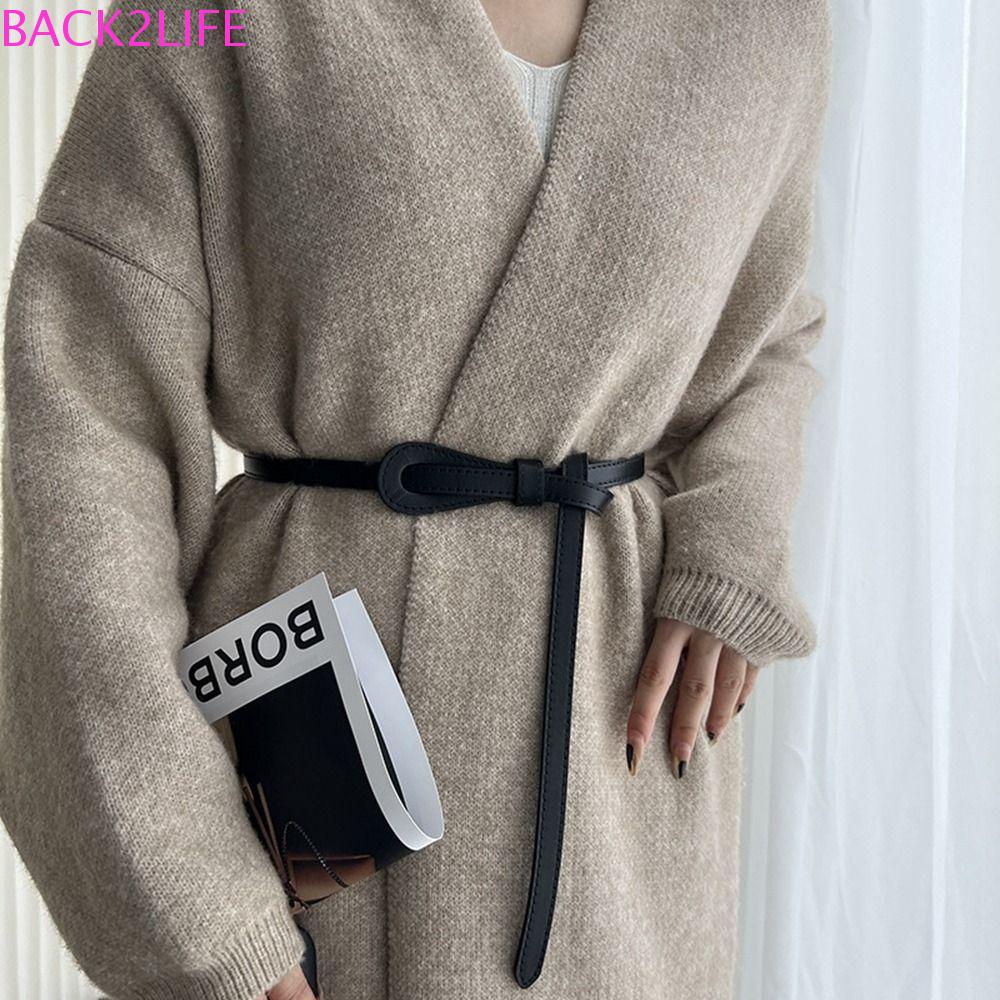 Thắt Lưng Da PU Màu Trơn Thời Trang Mùa Hè Độc Đáo Dễ Phối Đồ Cho Nữ 2life