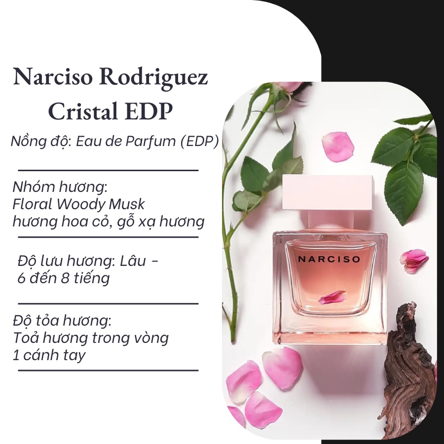 Nước hoa nữ Narciso Rodriguez Cristal EDP chiết 10ml chính hãng - Delimaperfume