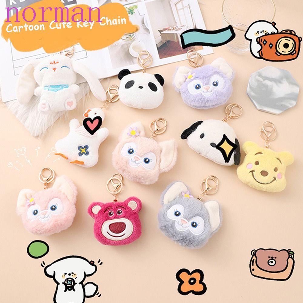 Norman Móc Chìa Khóa Hình Gấu Pooh Nhồi Bông Bằng Cotton PP Phong Cách Hàn Quốc Độc Đáo Sáng Tạo Giá Đỡ